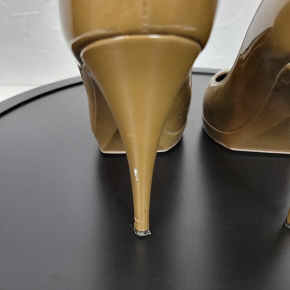 Yves Saint Laurent Womens Heels Size 8 Patent leather Platform Pointy Toe Pumps - Picture 5 of 14